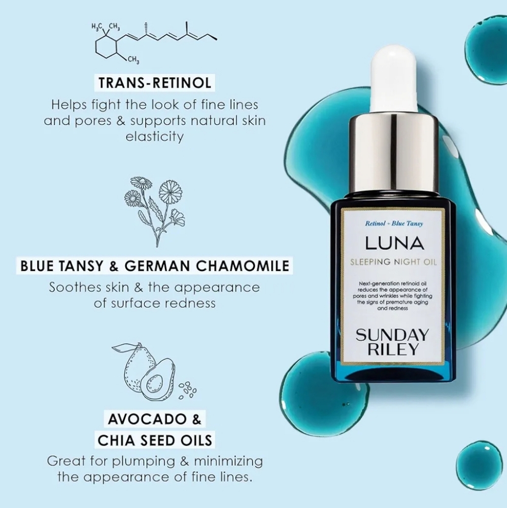 Sunday Riley Luna Sleeping Night Oil 5ml NIB Travel Size - Picture 5 of 5